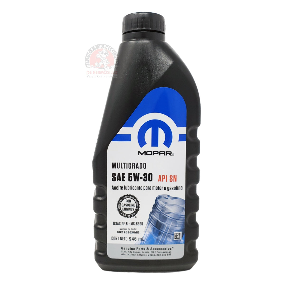 Aceite Original Mopar 0w30 Sintetico Api Sn 946ml