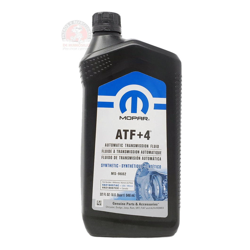 Aceite Transmisión Automática Atf+4 Sintético 946 Ml Mopar