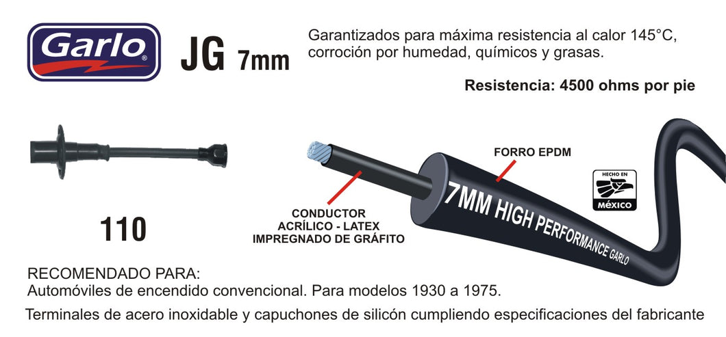 CABLES DE BUJIA CHRYSLER D100 BARRACUDA VALIANT