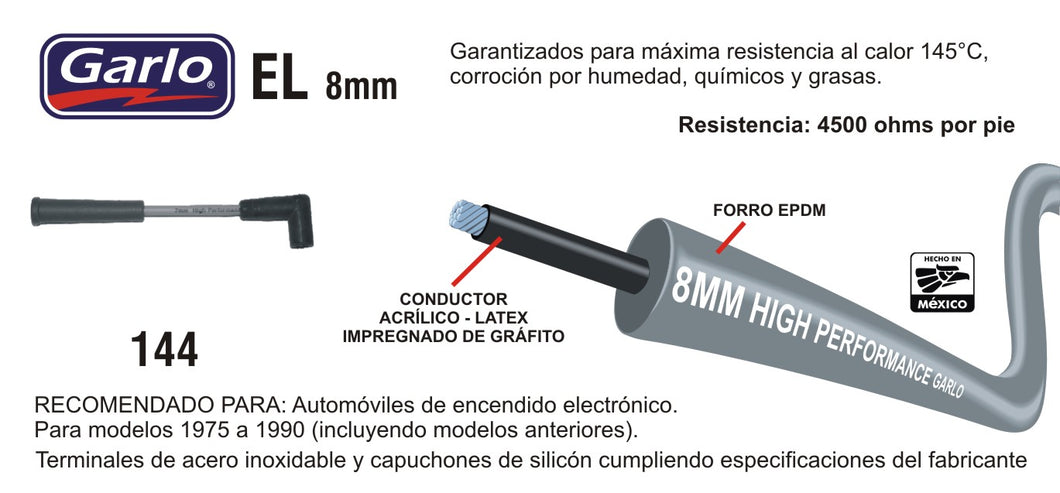 CABLES DE BUJIA FORD LOBO CONTINENTAL CAPRI COUGAR MARQUIS