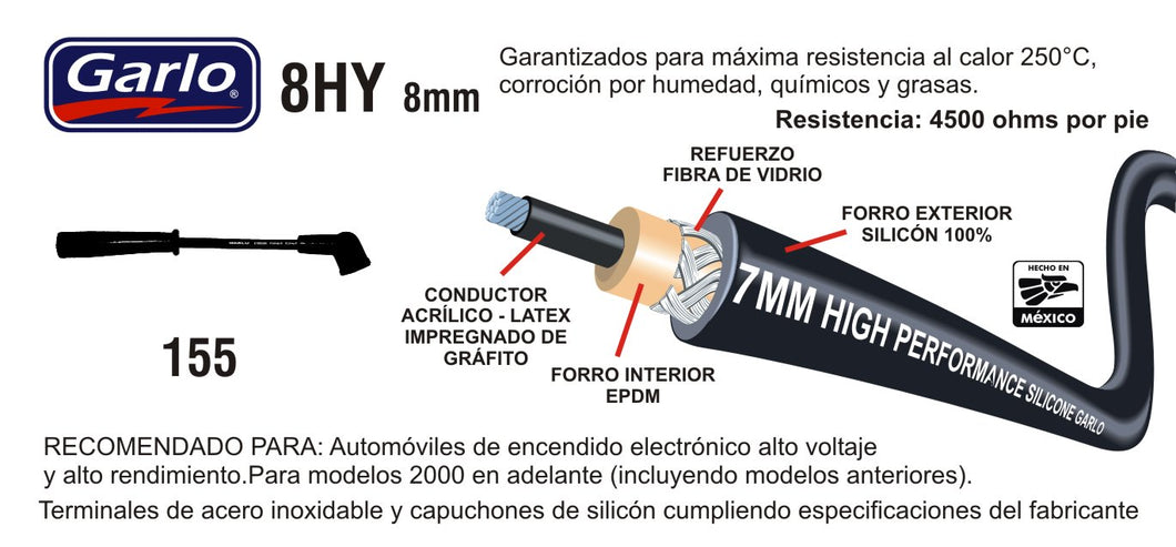 CABLES DE BUJIA NISSAN AXXESS PICKUP STANZA 240SX