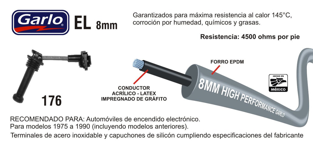 CABLES DE BUJIA FORD CONTOUR ESCORT ZX2 COUGAR MYSTIQUE