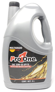 Aceite Motor 20W50 Multigrado 5 Lts Presentación Pro-One®