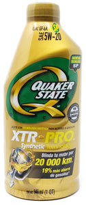 Aceite Motor 5W20 Xtr Pro Semisintetico  946Ml Quaker State