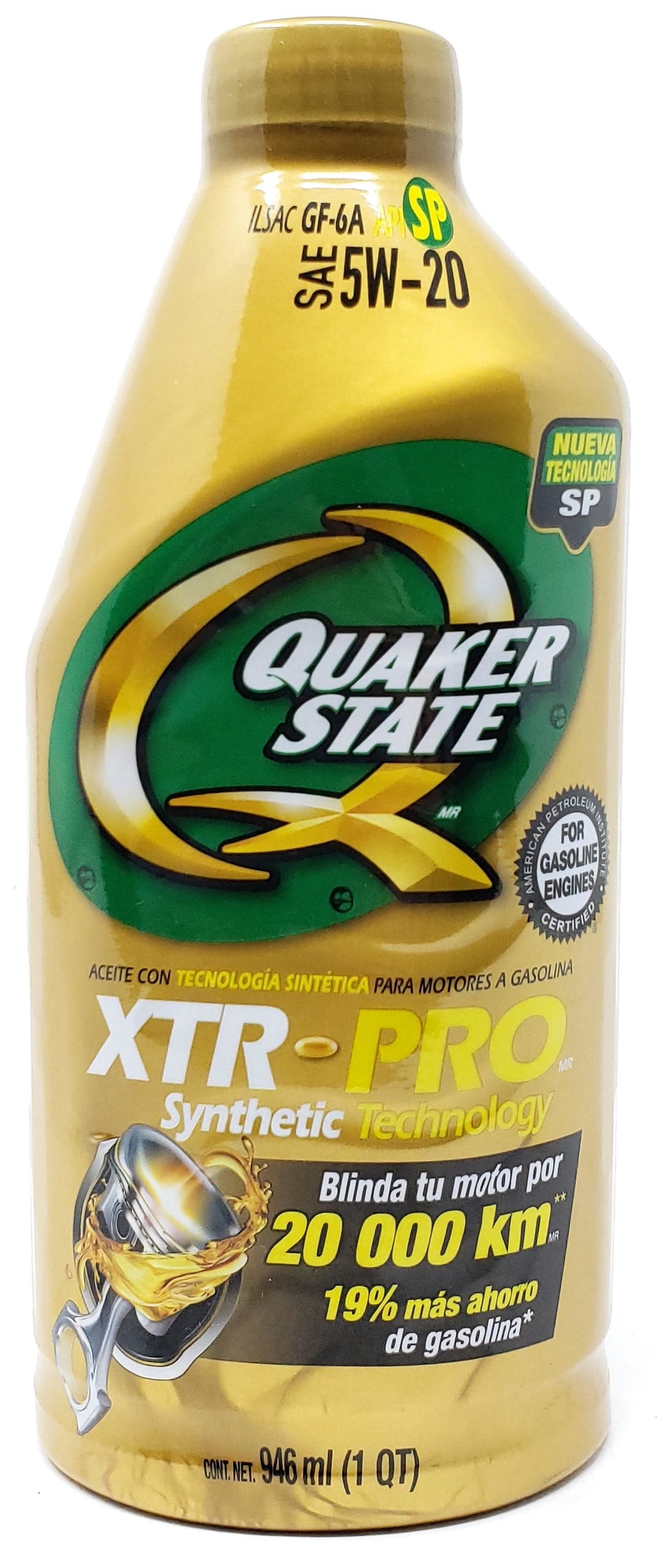 Aceite Motor 5W20 Xtr Pro Semisintetico  946Ml Quaker State