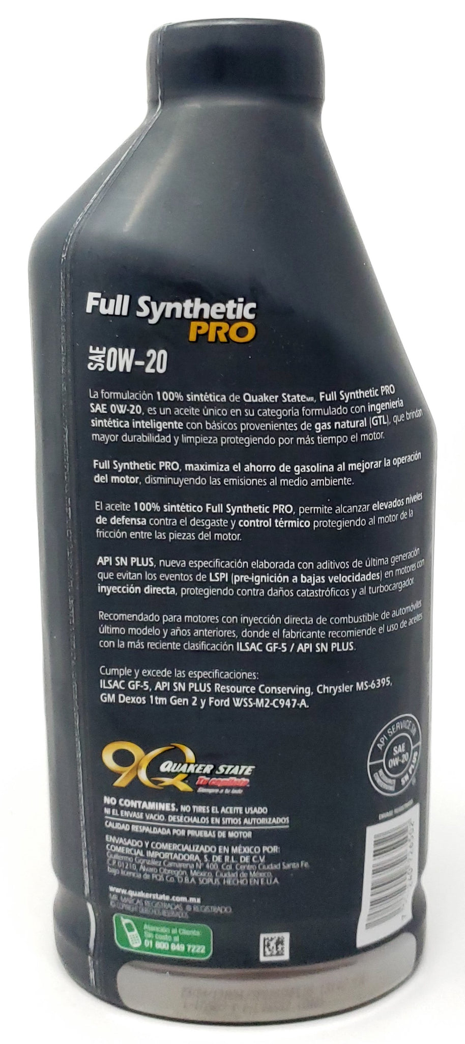 Aceite de motor 0w20 full sintético 946 ml