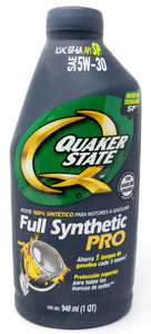 Aceite Motor 5W30 Sintetico Pro 946Ml Quaker State