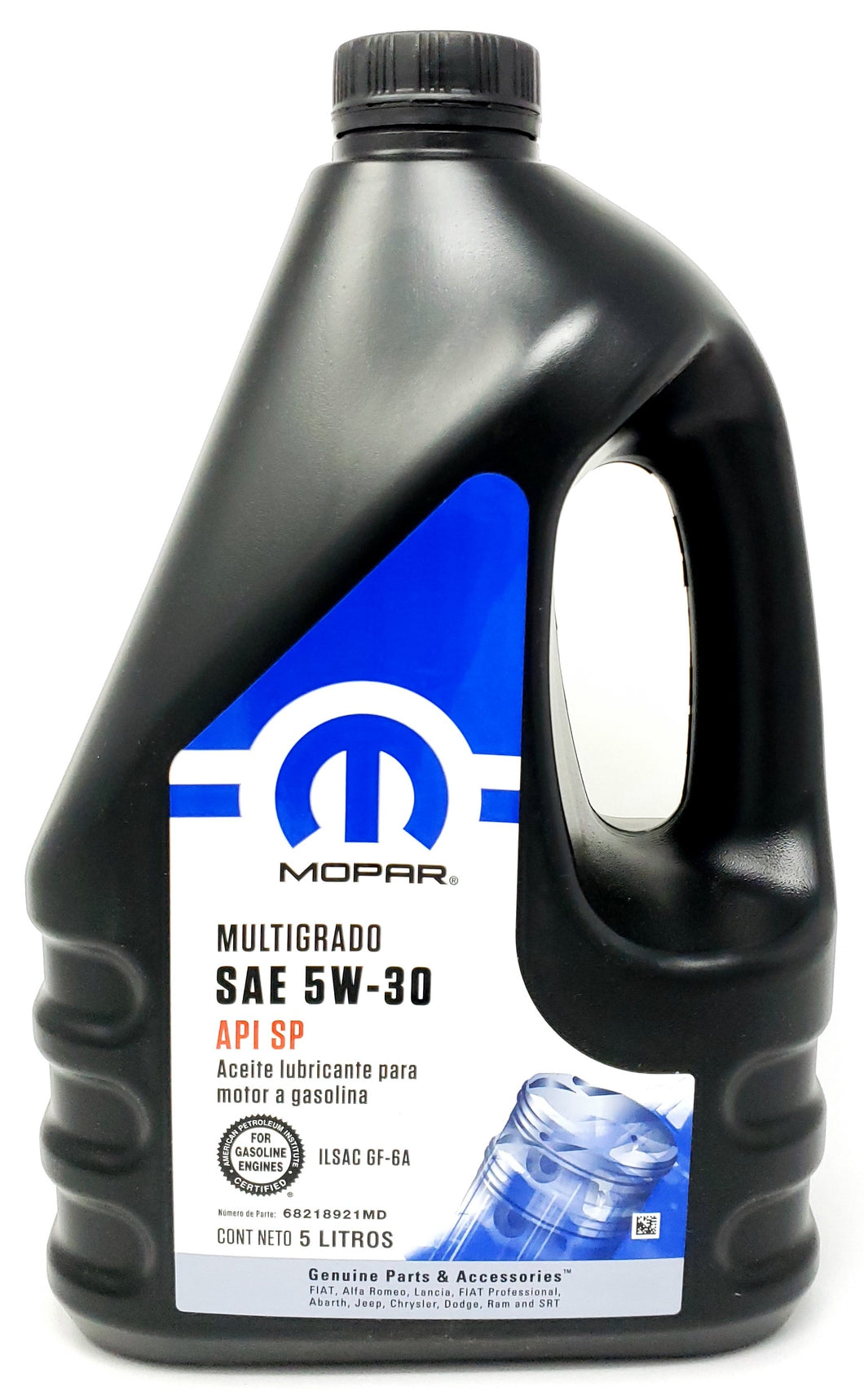 Aceite Motor 5W30 Multigrado Api Sn 5 Lts Mopar