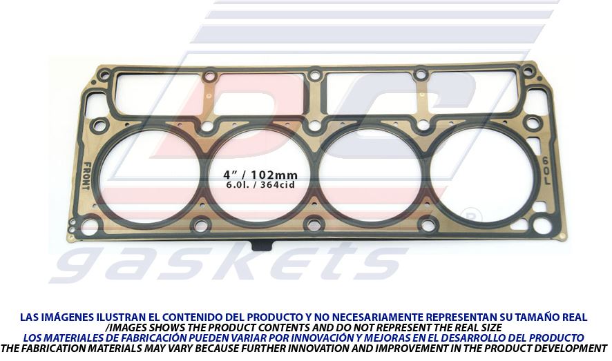 Empaque Cabeza 6.0L EXPRESS SILVERADO 2500 ESCALADE SIERRA