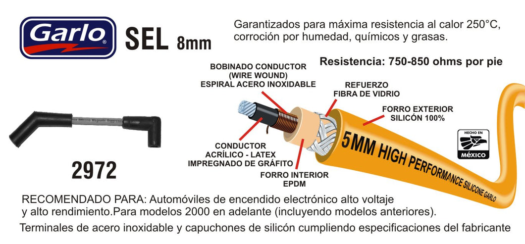 CABLES DE BUJIA COUNTRY THUNDERBIRD BRONCO ECONOLINE MARQUIS