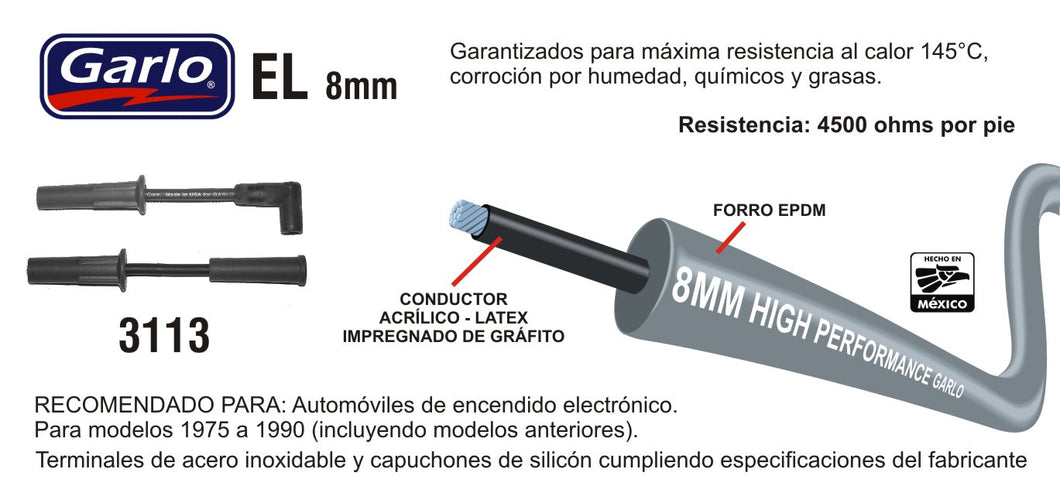 CABLES DE BUJIA CHEVROLET BERETTA CAVALIER CORSICA