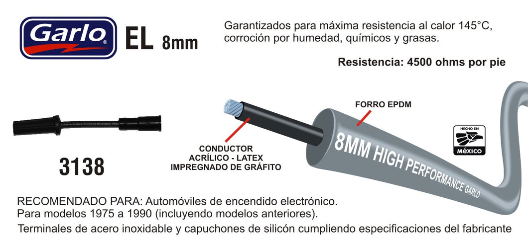 CABLES DE BUJIA CHEYENNE EXPRESS CHEVY SILVERADO SUBURBAN