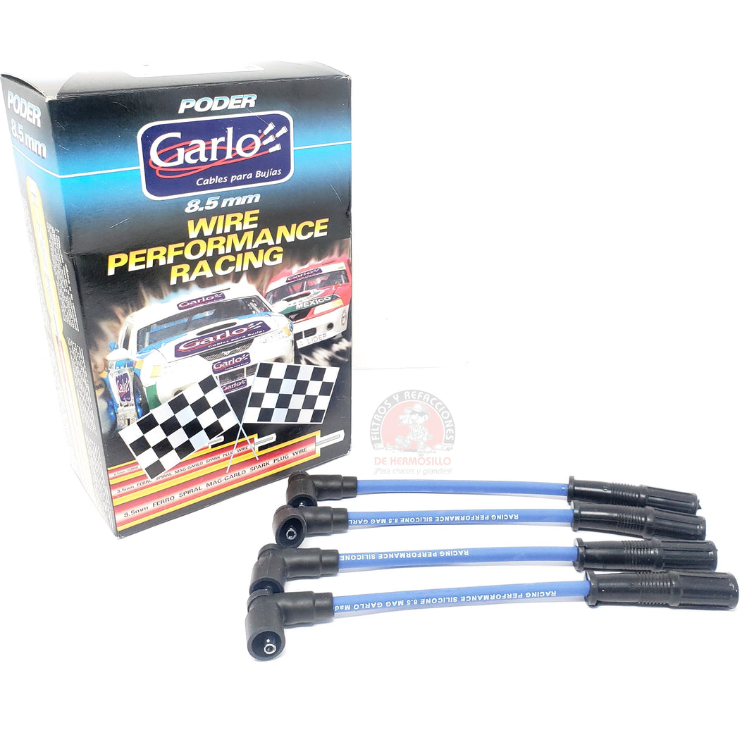 Cables Bujías Garlo Race 8.5 Mm Fiat 500 Palio Uno 1.4 09-20