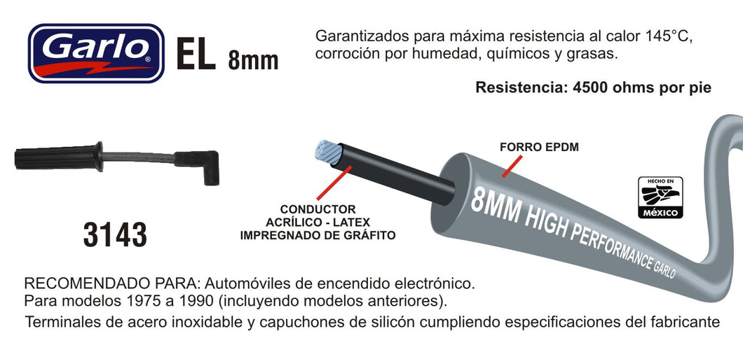 CABLES DE BUJIA CHEVROLET CAVALIER - PONTIAC SUNFIRE