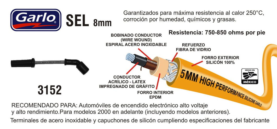 CABLES DE BUJIA CHEYENNE PICKUP SERIE P SILVERADO TAHOE
