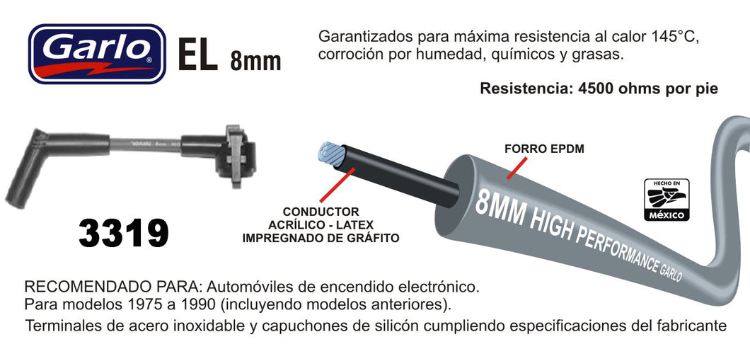 CABLES DE BUJIA FORD AEROSTAR RANGER, MAZDA B3000