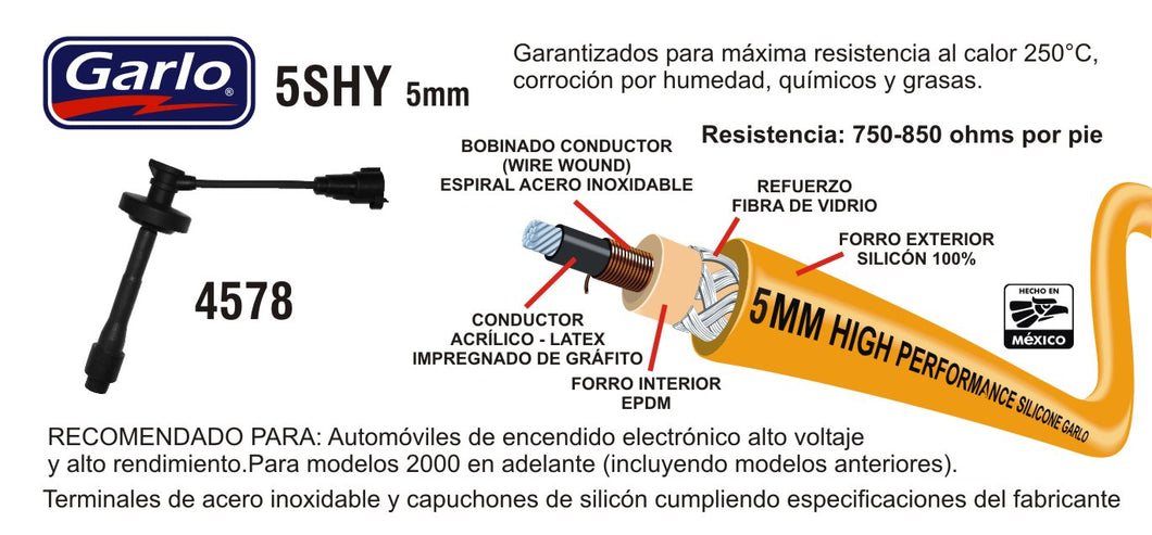 CABLES DE BUJIA CHEVROLET PRIZM - GEO PRIZM - TOYOTA COROLLA