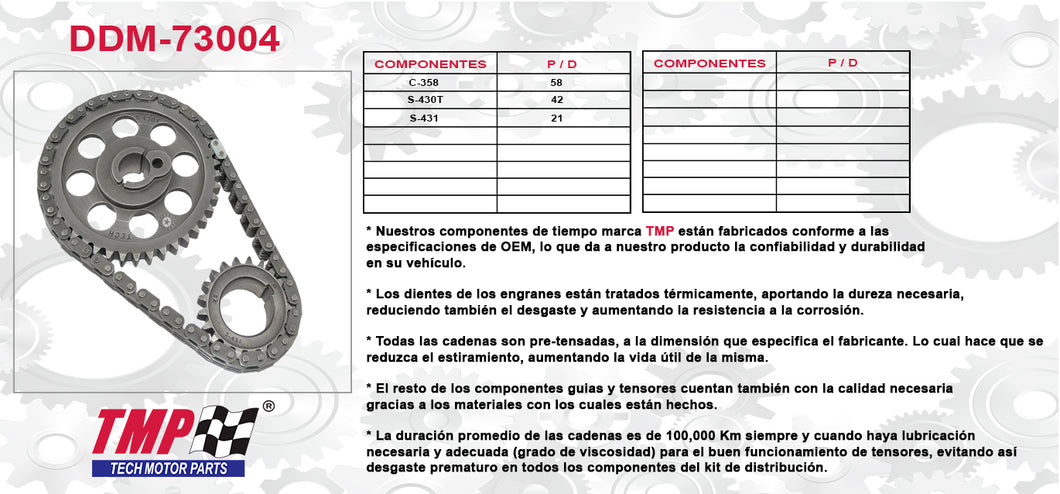 KIT DISTRIBUCION FORD PICK-UP/AUTO V8 305 5.0 72-88