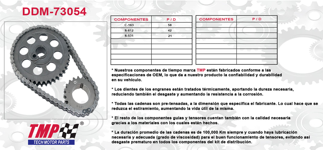 KIT DISTRIBUCION FORD PICK-UP V8 302 5.0 / 5.8 351
