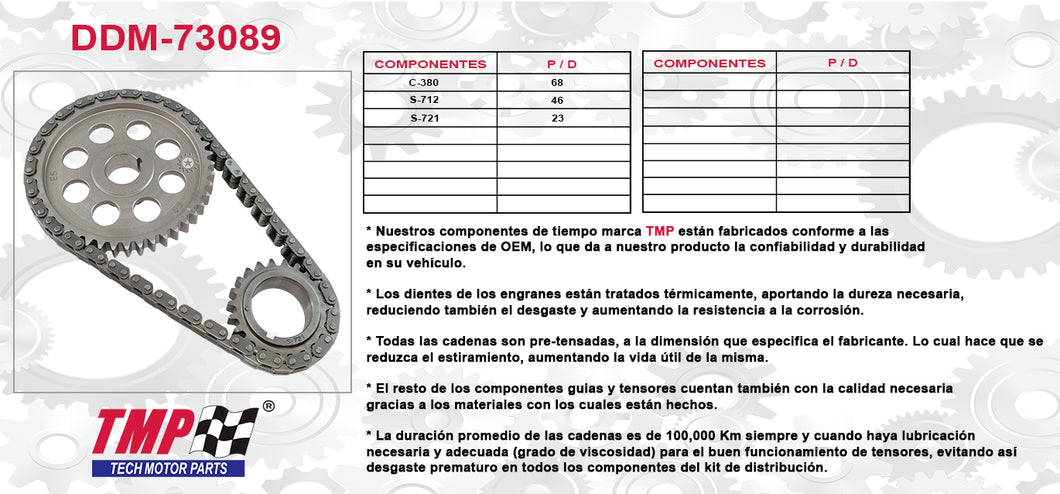 KIT DISTRIBUCION DODGE B250 B350 D150 D250 D350 DAKOTA RAM