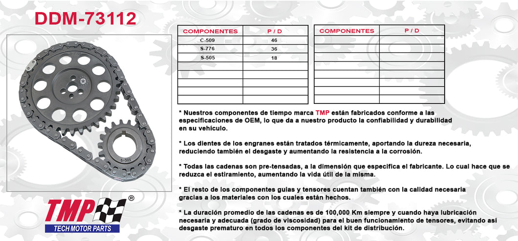 KIT DISTRIBUCION CHEV. ASTRO BLAZER EXPRESS SAVANA SONOMA