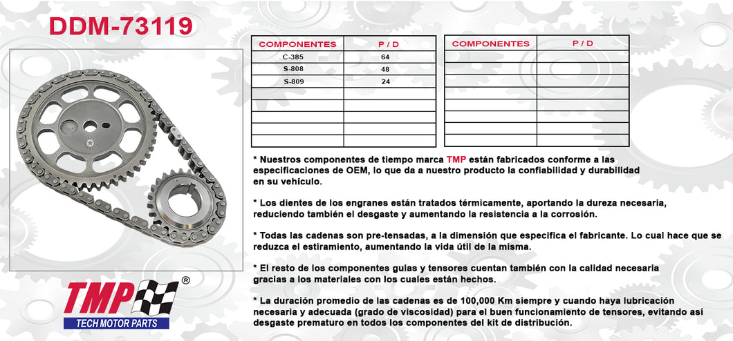 KIT DE DISTRIBUCION JEEP CHEROKKE 6L 4.0 94-98
