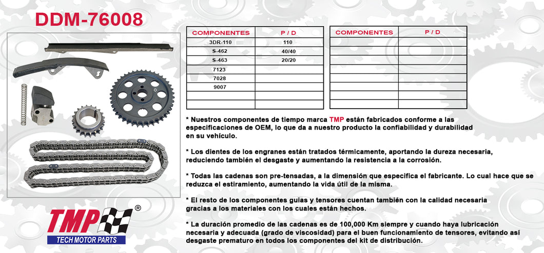 KIT DE DISTRIBUCION NISSAN PICK-UP L16 L18 (68-74)