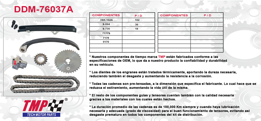 KIT DISTRIBUCION NISSAN PICK-UP L4 2400 NAC STANZA 240SX