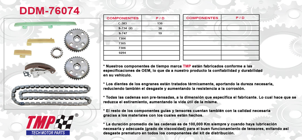 KIT DISTRIBUCION PONTIAC GRAND AM GRAND PRIX SUNFIRE