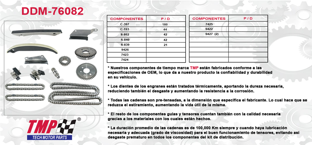 KIT DISTRIBUCION STRATUS CONCORDE INTREPID SEBRING CHARGER
