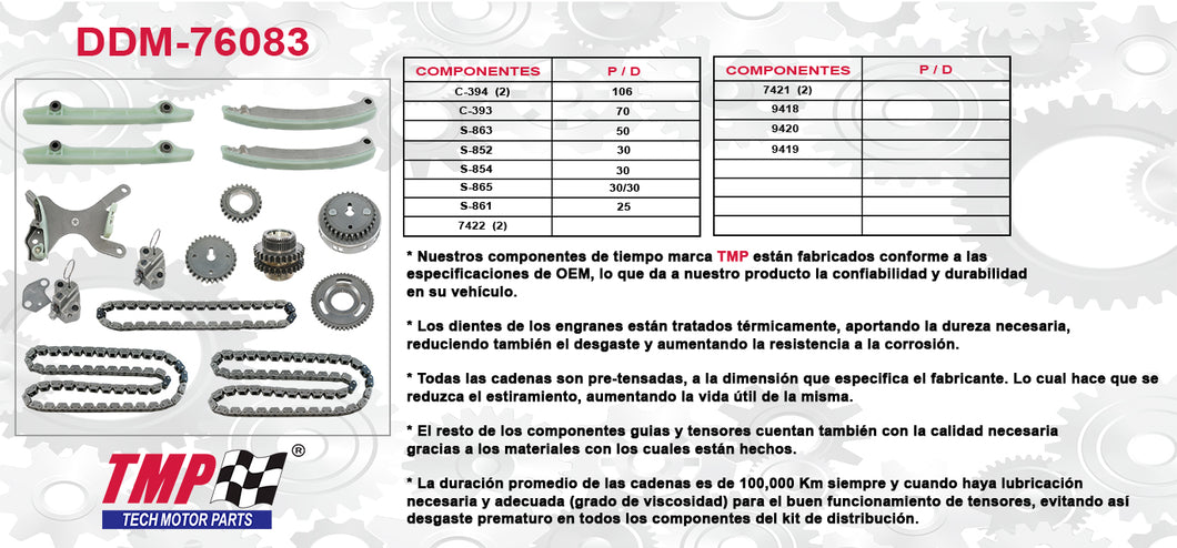KIT DISTRIBUCION DODGE RAM GRAN CHEROKEE DURANGO