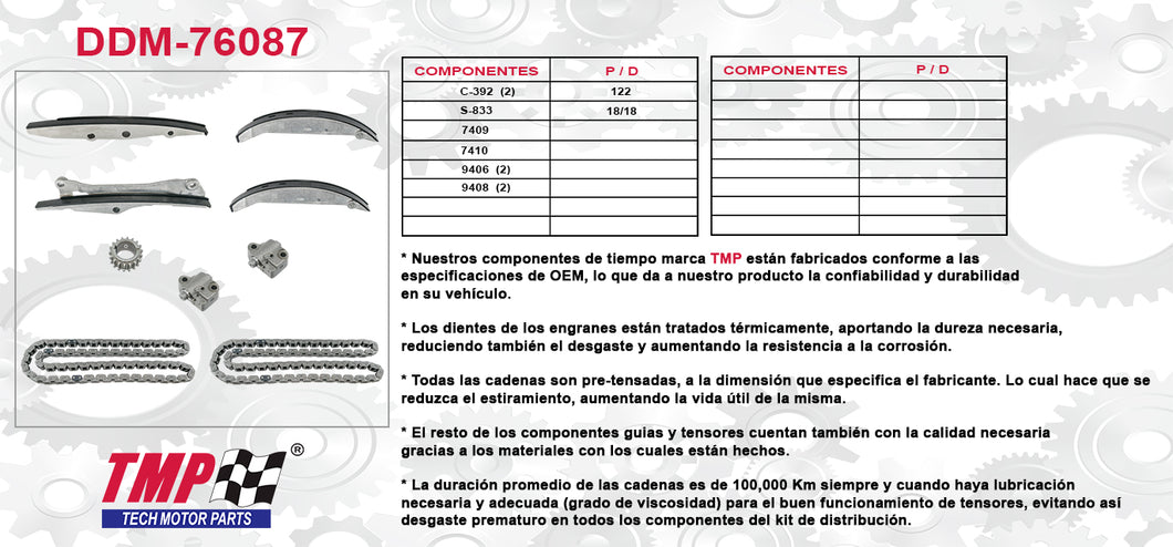 KIT DISTRIBUCION FORD CONTOUR MISTYQUE TAURUS SABLE