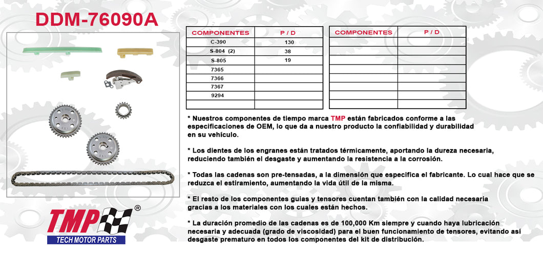 KIT DISTRIBUCION CHEV CAVALIER L4 2.4 BUICK SKYLARK L4 2.4