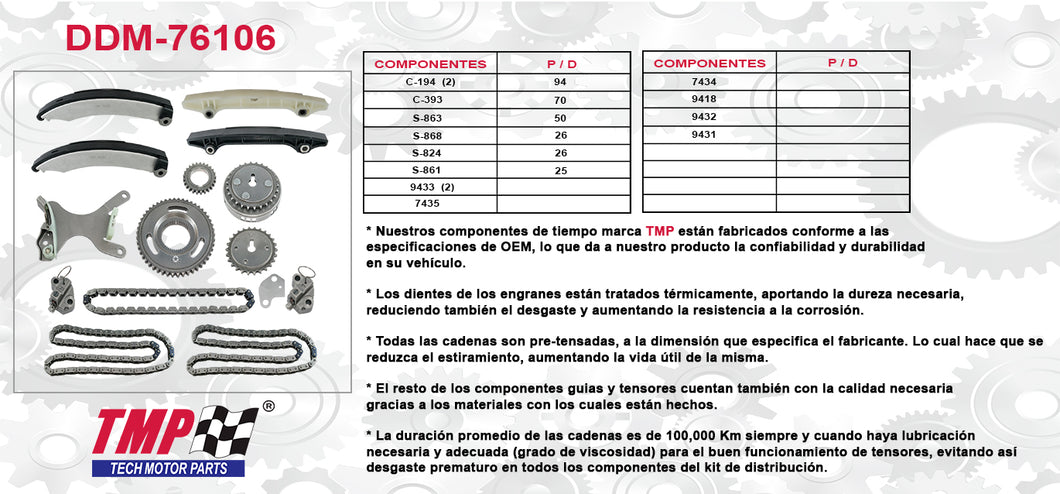 Kit De Distribucion Liberty Durango Dakota Grand Cherokee