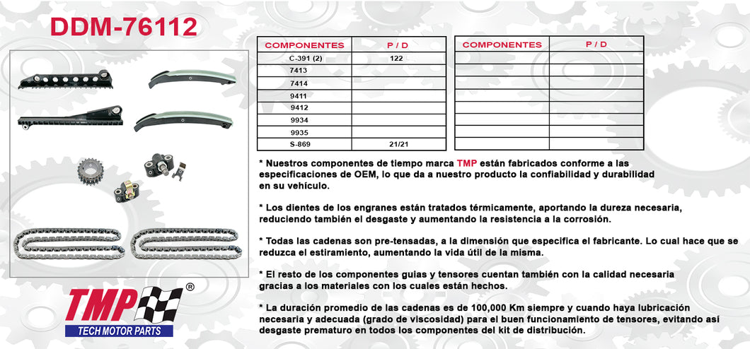 KIT DISTRIBUCION FORD PK-UP LOBO,EXPEDITION V8 5.4 (02-05)