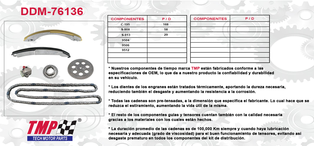 KIT DISTRIBUCION ENVOY CANYON COLORADO HUMMER