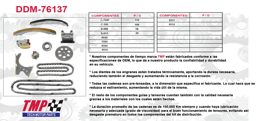 KIT DISTRIBUCION CANYON COLORADO HUMMER ISUZU