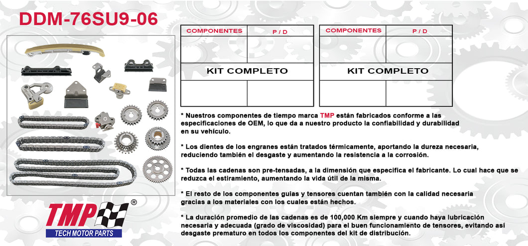 KIT DISTRIBUCION SUZUKI GRAN VITARA TRACKER