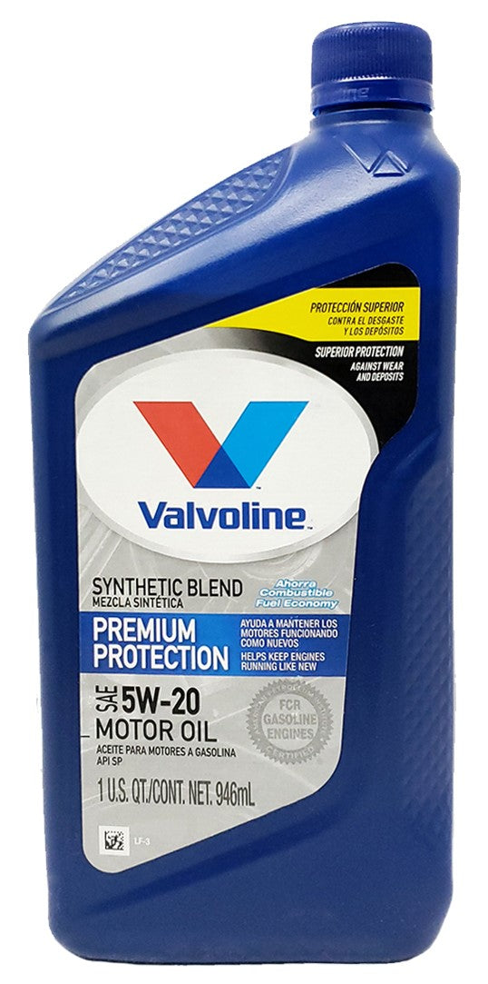Aceite Motor 5W20 Semisintético 1 Litro Oficial Valvoline