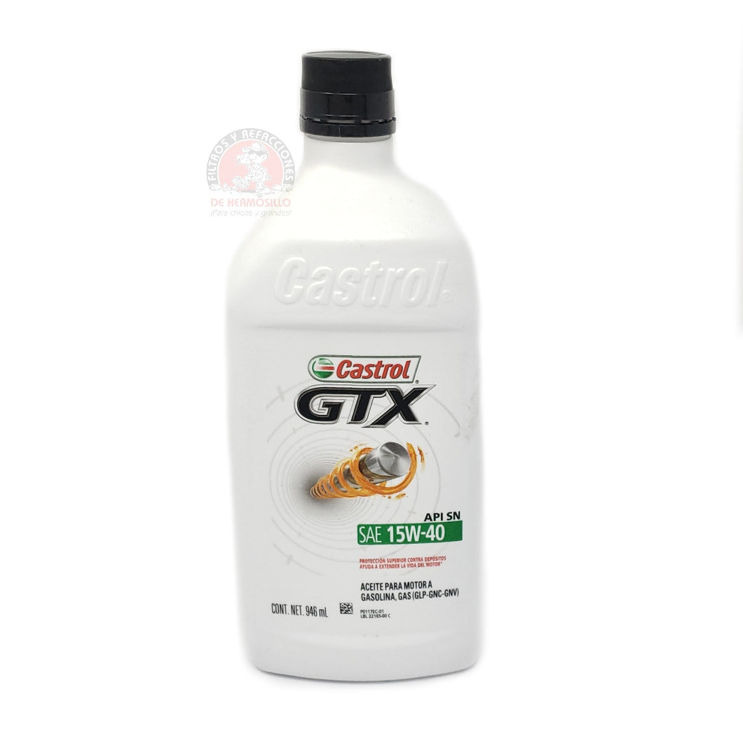 Aceite Motor 15W40 Gtx 946 Ml Presentación Oficial Castrol