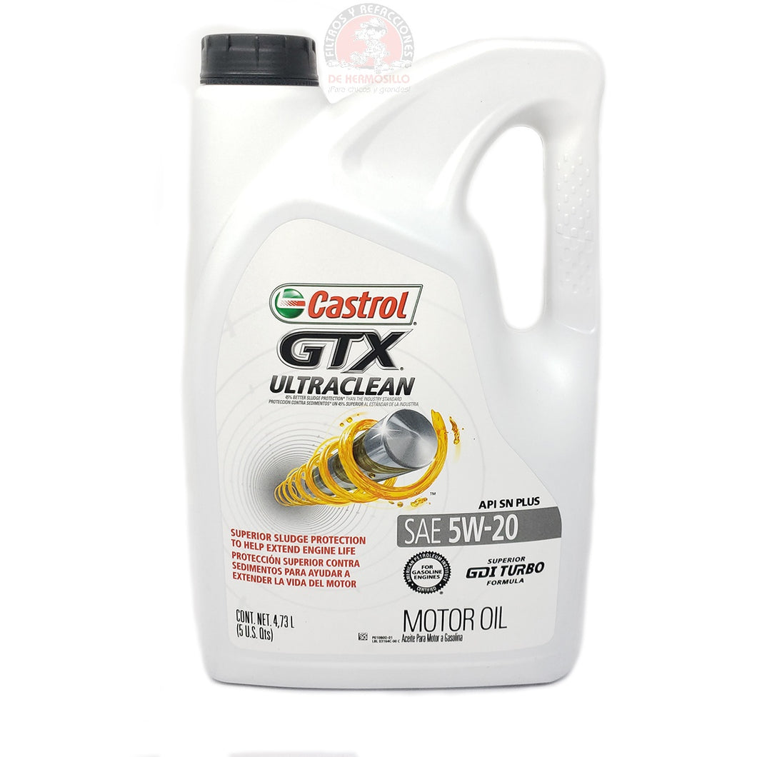 Aceite Motor 5W20 Gtx 5 Lts Presentación Oficial Castrol