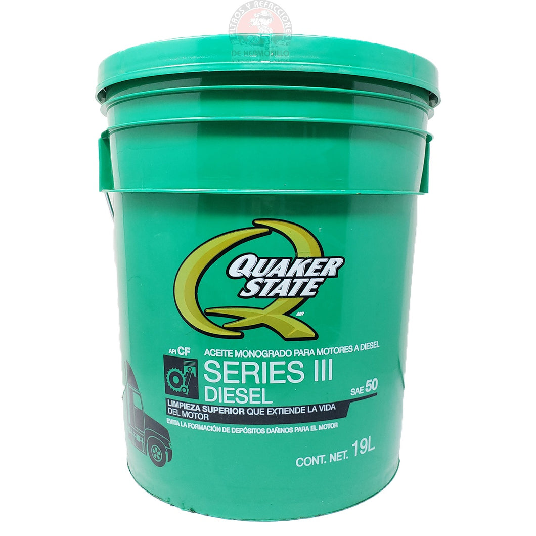 Cubeta Aceite Monogrado Quaker State Sae 50 Diesel