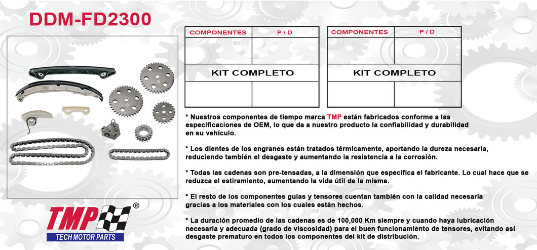 KIT DISTRIBUCION RANGER FOCUS ECOSPORT ESCAPE