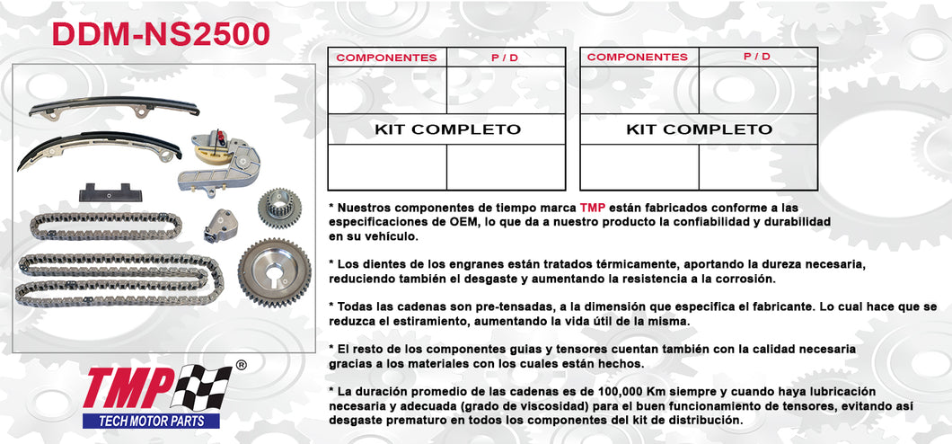 KIT DISTRIBUCION SENTRA ALTIMA X-TRAIL PATHFINDER FRONTIER