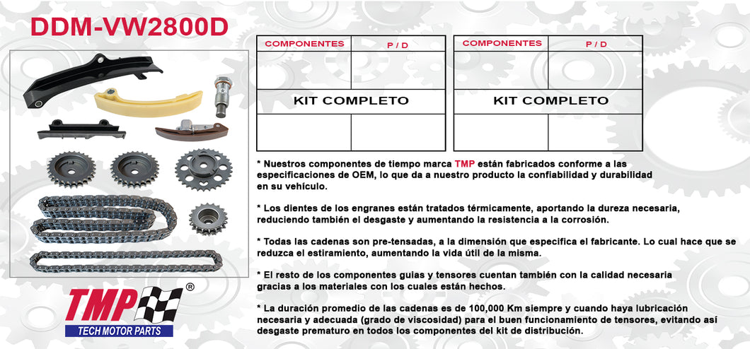 KIT DISTRIBUCION VW GOLF JETTA PASSAT CORRADO EUROVAN