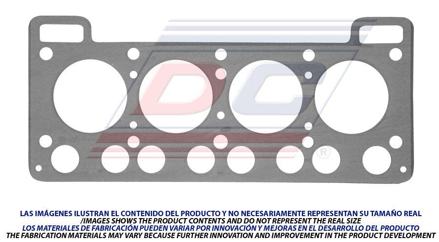 Empaque Cabeza RENAULT 1100cc; R8 MAJOR, R10; 63/69