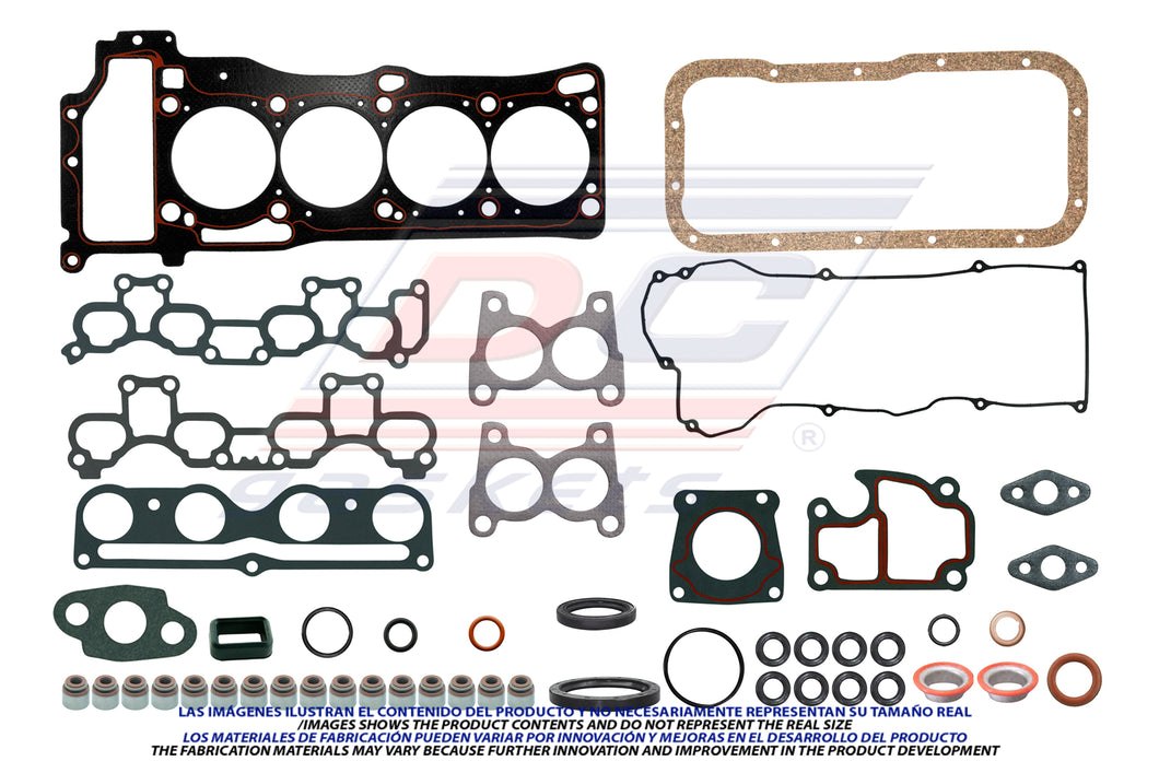 Juego de empaques NISSAN 4L 16 VALVULAS. SENTRA; 2001-2004