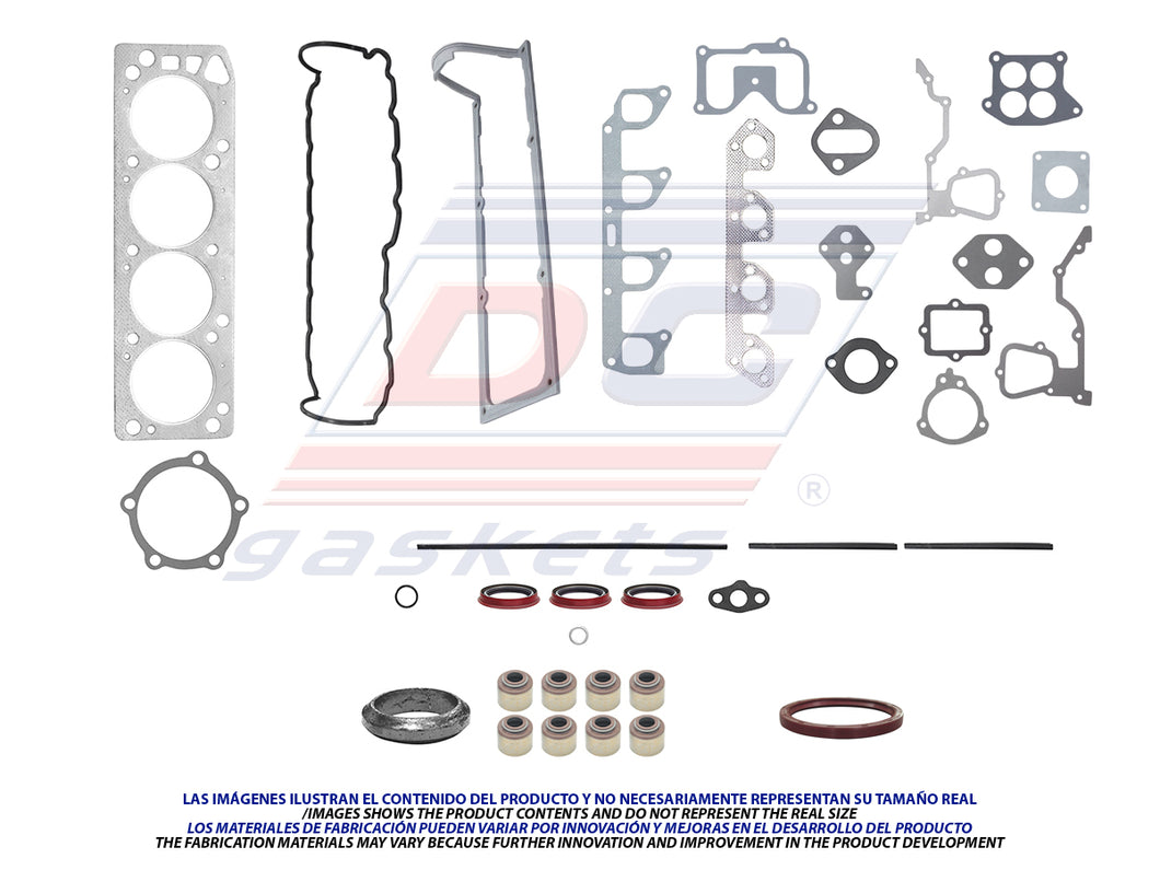 Juego de empaques FORD 140 CARBURADO CAMIONETA RANGER 88/92