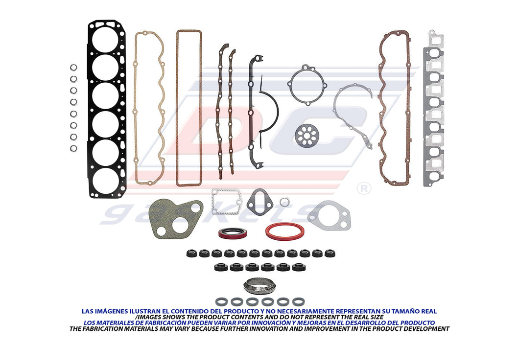 Juego de empaques FORD 240 300 CARBURADOS AUTOS Y CAMIONETAS