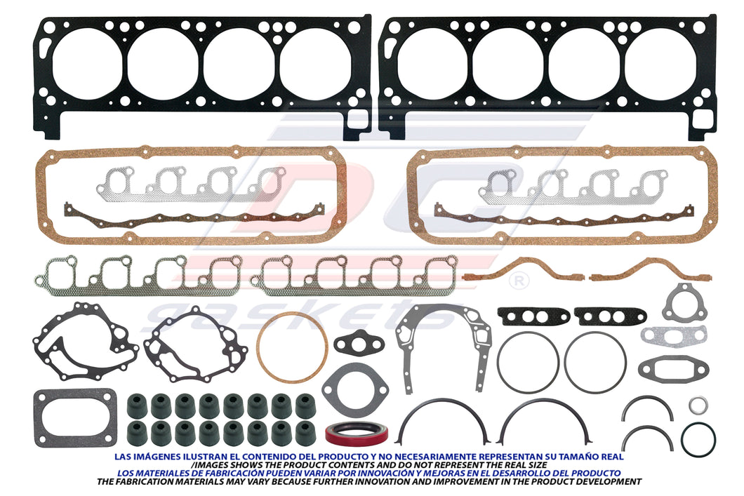 Juego de empaques FORD V8 400 AUTO & TK F-100 pick up 70/82